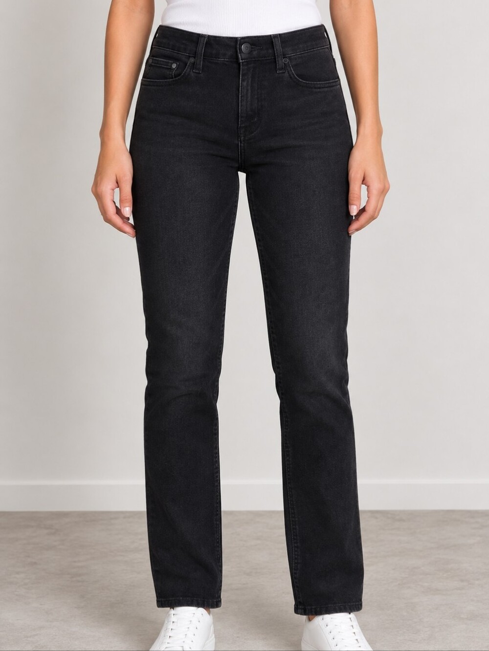 💙 Jones New York - Black Straight-Leg Women's Jeans